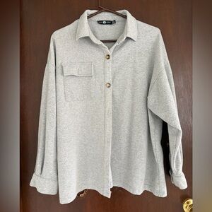 Zara Light Gray Crewneck Sweatshirt